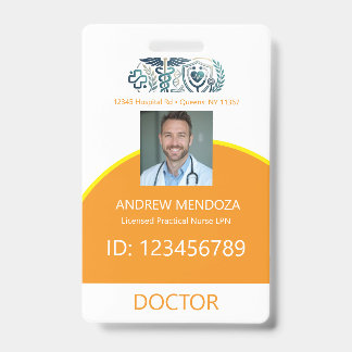 Doctor Physicians Hospital Employee Tag & Badges ID Badge