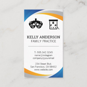 Doctor   Practice MD   Optometrist Business Card