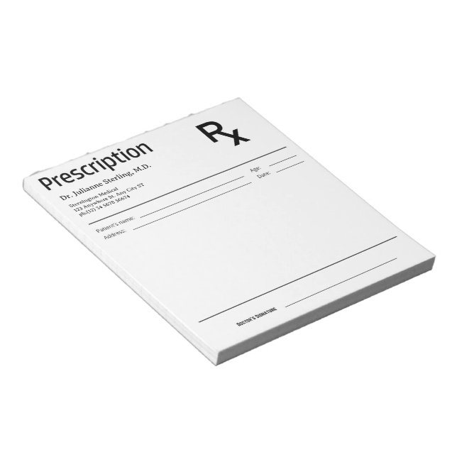 Doctor Prescription Notepad – Editable Doctor RX (Angled)