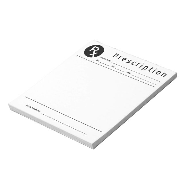 Doctor Prescription Notepad – Editable Doctor RX  (Rotated)