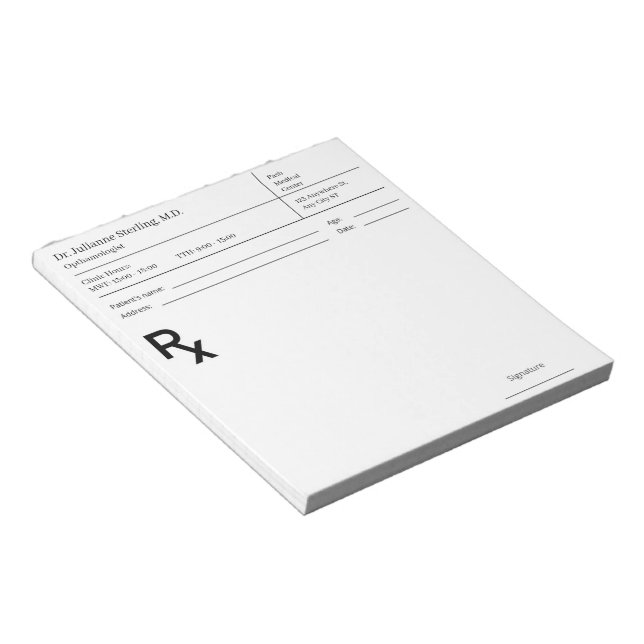 Doctor Prescription Notepad – Editable Doctor RX (Angled)