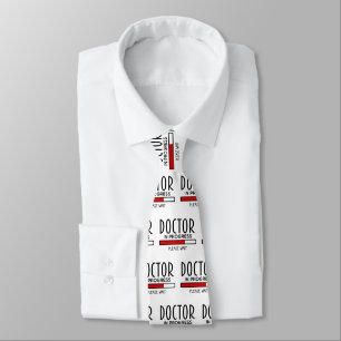 Doctor Progress Please Wait Funny Med School   Tie