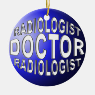 DOCTOR RADIOLOGIST CHRISTMAS ORNAMENT BLUE