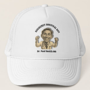 DOCTOR Residency Survival Gift CARTOON cream Trucker Hat