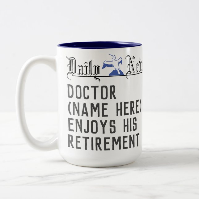 Doctor Retirement Gift Coffee Mug to Personalise (Left)