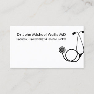 Doctor’s White and Minimalist  Business Card