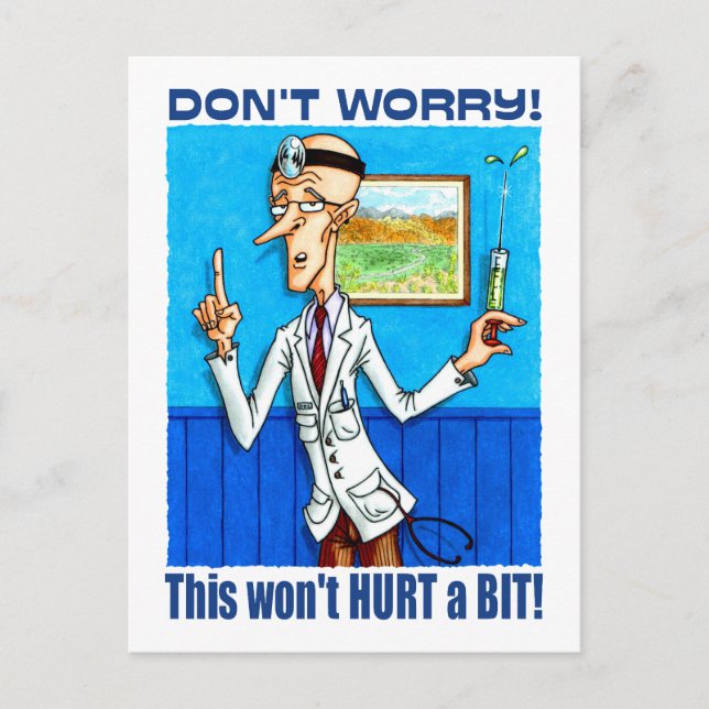 Doctor Says Don't Worry Postcard (Front)