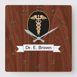 Doctor Square Wall Clock