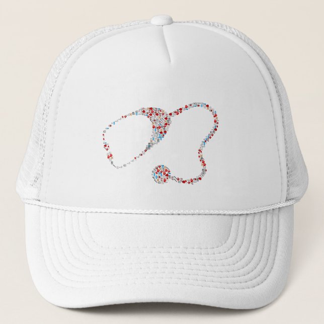 Doctor Stethescope Trucker Hat (Front)