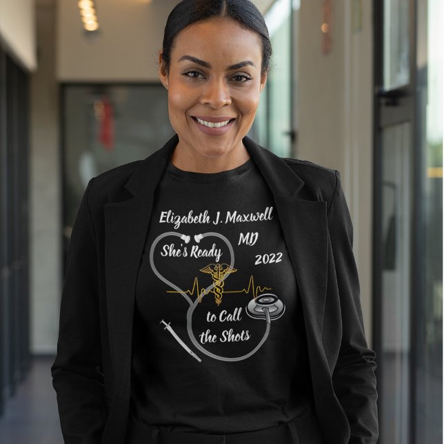 Doctor Stethoscope | She's Ready to Call the Shots T-Shirt (Creator Uploaded)