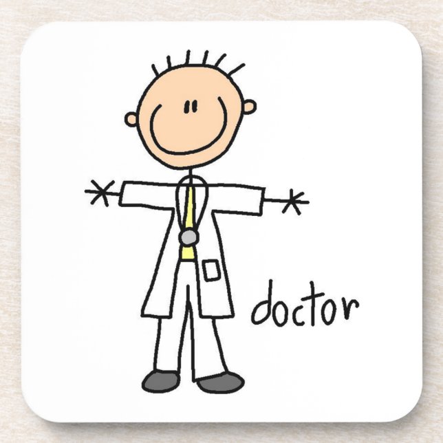 Doctor Stick Figure Coaster (Front)