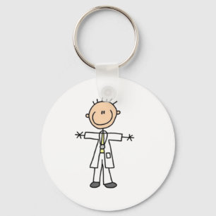 Doctor Stick Figure Key Ring