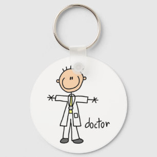 Doctor Stick Figure Key Ring