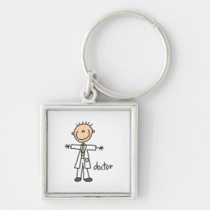 Doctor Stick Figure Key Ring