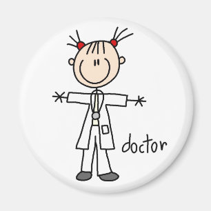 Doctor Stick Figure Magnet (FEMALE)