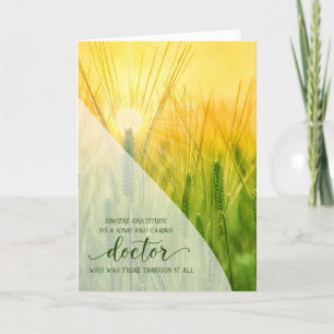 Doctor Summer Grasses Sunlit Nature Thank You Card