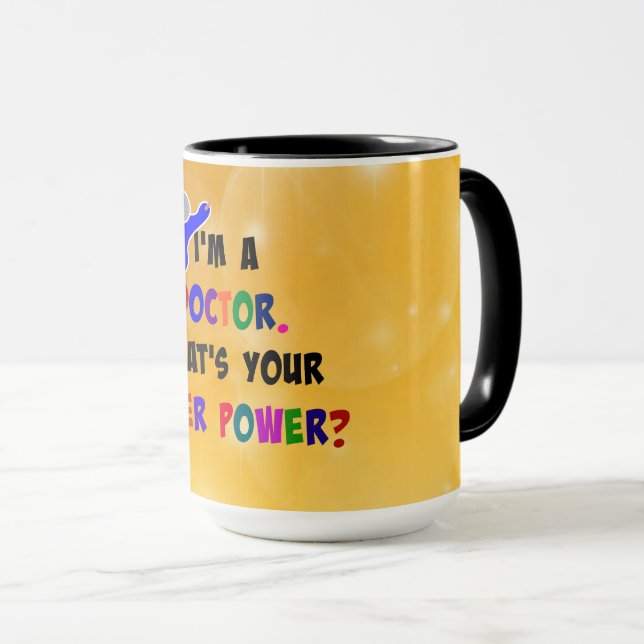 Doctor Superhero, humour, Mug (Front Right)