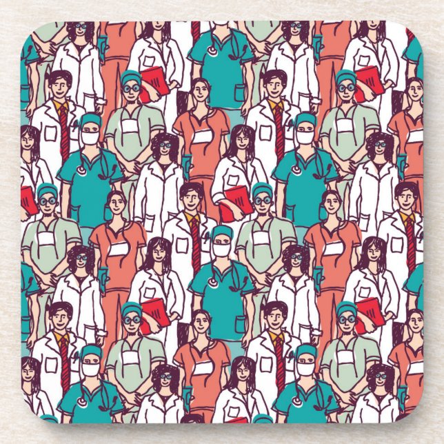 Doctor & Surgeon Pattern Coaster (Front)