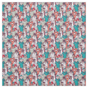 Doctor & Surgeon Pattern Fabric
