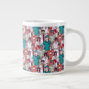 Doctor & Surgeon Pattern Large Coffee Mug