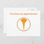 Doctor Symbol Customer Appointment Postcard (Front/Back)