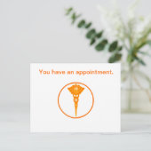 Doctor Symbol Customer Appointment Postcard (Standing Front)