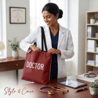 DOCTOR Text Statement Customisable White