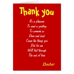 Thank You Doctor Cards &amp; Invitations | Zazzle.com.au