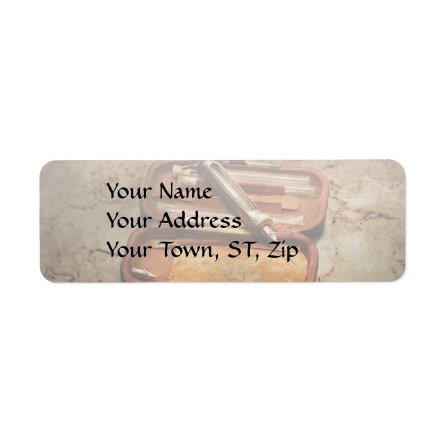 Doctor - The Hypodermic Syringe Return Address Label (Front)