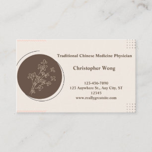 Doctor/Traditional Chinese Medicine Physician Business Card