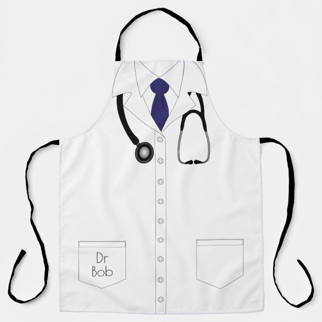 Doctor Uniform with Stethoscope Novelty Apron (Front)