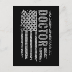 Doctor USA Flag Distressed design Postcard