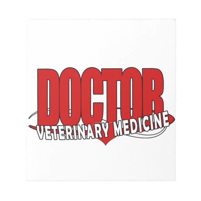DOCTOR VETERINARY MEDICINE BIG RED NOTEPAD (Front)