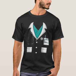 Doctor White Lab Coat funny Halloween Costume men  T-Shirt