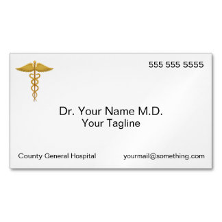 Doctor white 	Magnetic business card