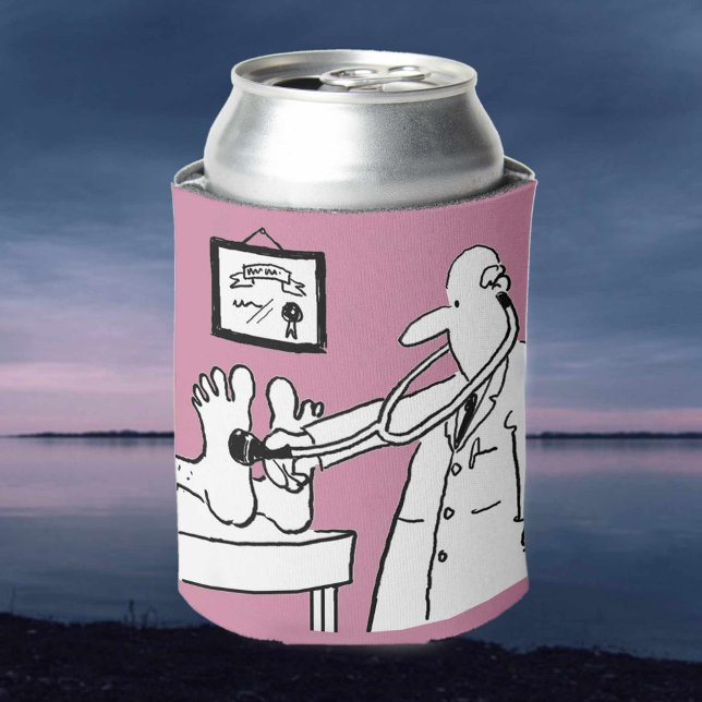 Doctor with Stethoscope Checking Feet Can Cooler (Creator Uploaded)
