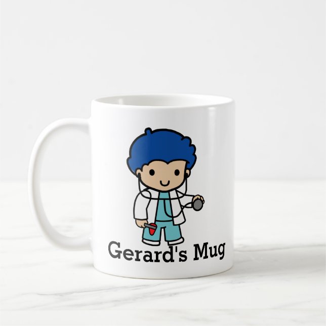 Doctor with Stethoscope Coffee Mug (Left)