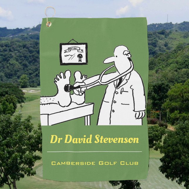 Doctor with Stethoscope Medical Golf Towel (Creator Uploaded)