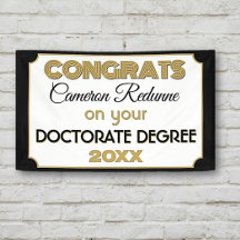 Doctorate Degree Congrats! Personalised banner