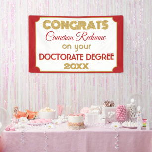 Doctorate Degree Congrats! Personalised banner