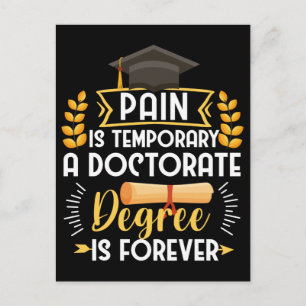 Doctorate Dissertation Defence PhD Graduation Postcard