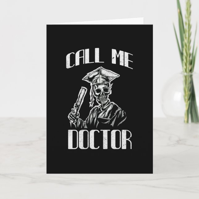 Doctorate Gift Mortarboard Funny Doctor Card (Front)