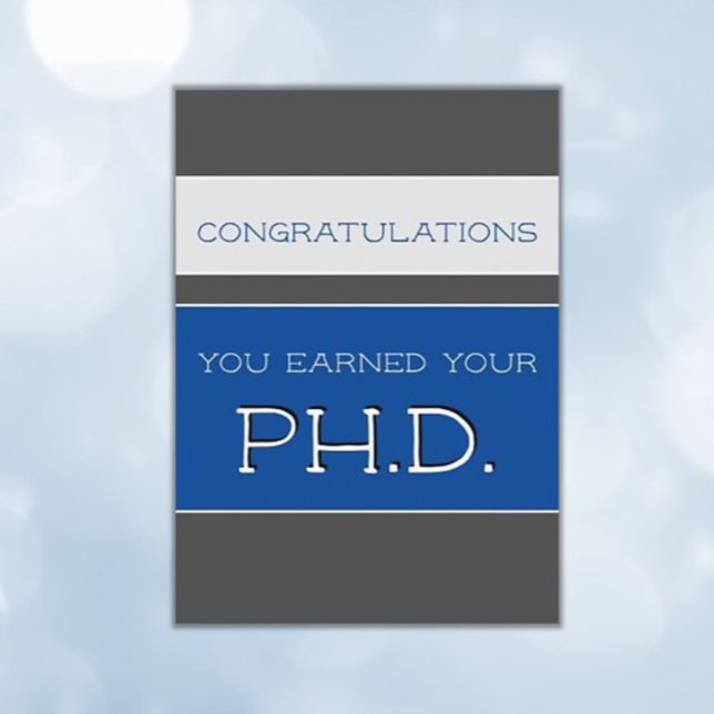 Doctorate graduation congrats (Ph.D.) Card (Creator Uploaded)