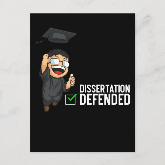 Doctorate Graduation Dissertation Defence PhD Postcard (Front)