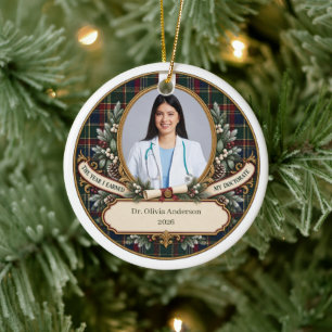 Doctorate Graduation Photo Personalised PhD Ceramic Ornament