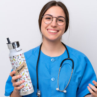 Doctor's and Nurse's Supplies Cute Personalised Water Bottle