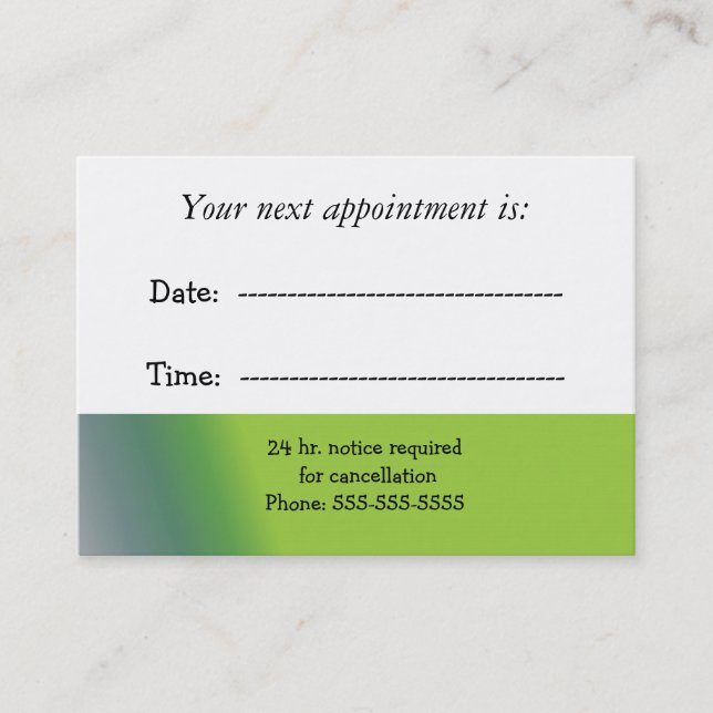 Doctors Appointment Card (Front)