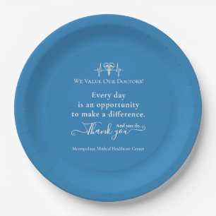 Doctors Appreciation Week Healthcare Symbol Bulk Paper Plate