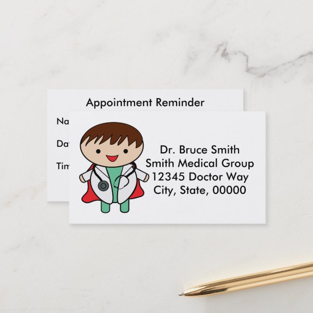 Doctors Are Super Heroes Personalise Appointment (Front/Back In Situ)
