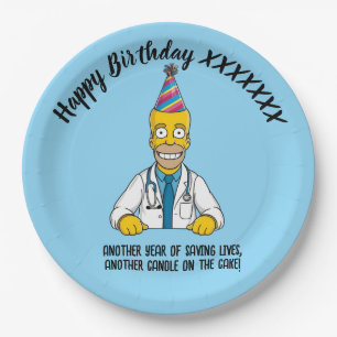 DOCTORS BIRTHDAY PARTY blue anti-stress Paper Plate